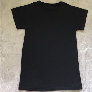 Handmade Petite Black T Shirt Mini Dress Tunic S